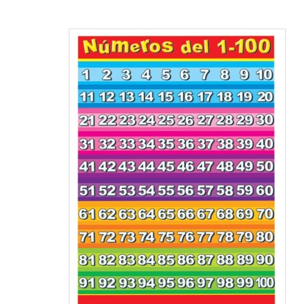 POSTER DID. 70X50CM. NUMEROS 1 AL 100 GRANMARK E.6